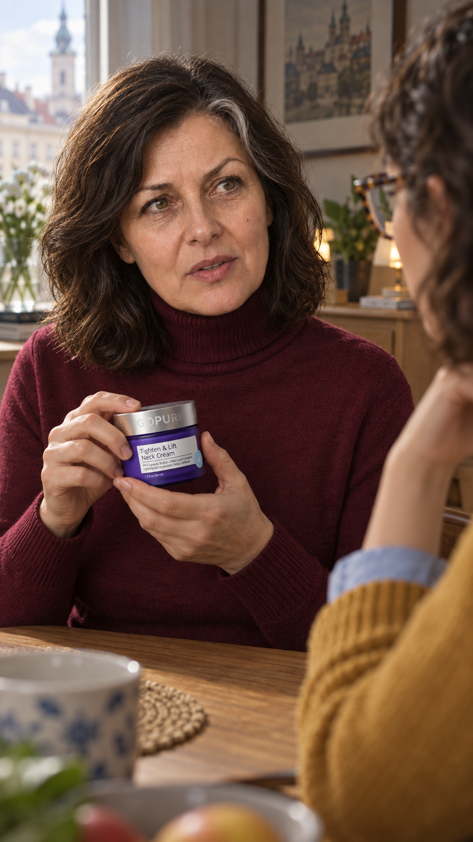 C08: Restore the buyer question with the actual jar in her hands.